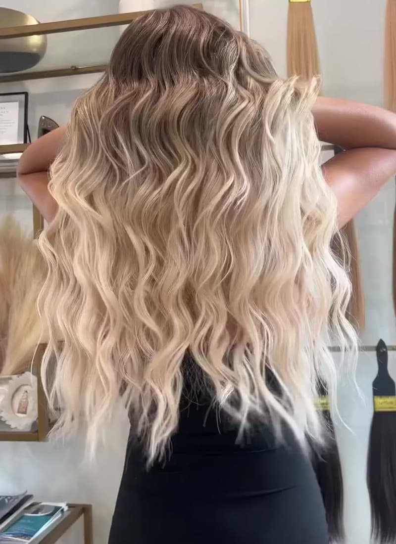Hair extension transformation