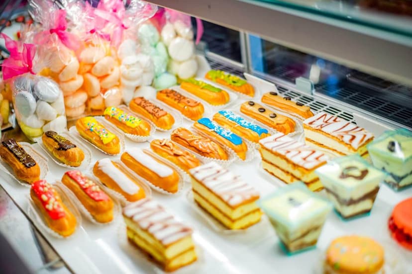 Award-winning French pastries and eclairs